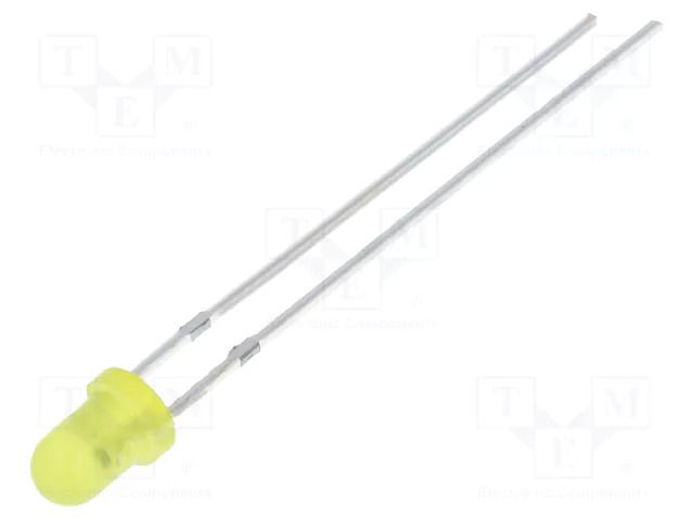 LED; yellow; 3mm; blinking; 220÷330mcd; 60°; 3÷5VDC; 20mA; 1.8Hz OPTOSUPPLY OSY5JS3164A