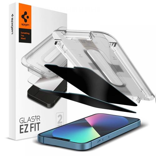 Spigen Glas.tR EZ Fit Privacy Tempered Glass for iPhone 13 / 13 Pro / 14 / 16e - 2 pcs., Spigen 8809811851250 8809811851250