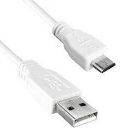 USB CORD, 2.0 PLUG A-MICRO B, 914MM, WHT 3025010-03