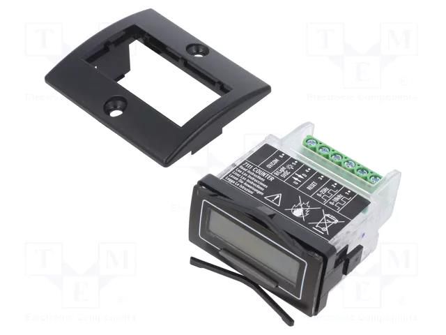 Counter: electronical; LCD; pulses; 99999999; IP65; IN 1: NPN; 5VDC TRUMETER TRU-7111