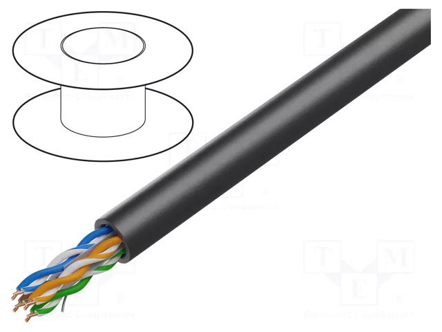 Wire; U/UTP; 4x2x24AWG; industrial Ethernet,outdoor; 5e; stranded BELDEN 7930A.0101000