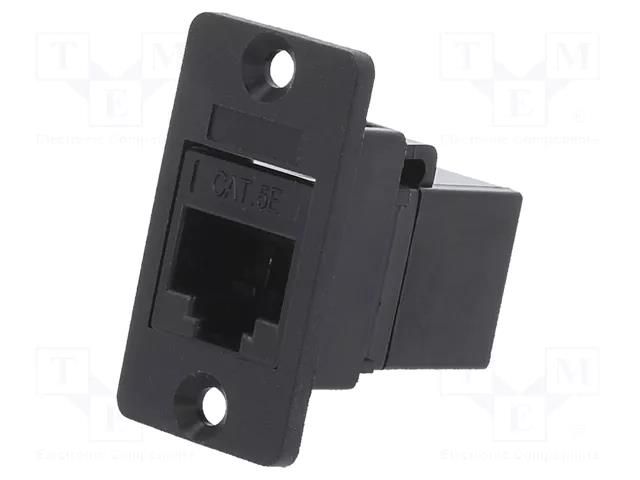 Coupler; Slim; Cat: 5e; 8p8c; RJ45 socket,both sides; 29mm; plastic CLIFF CP30620