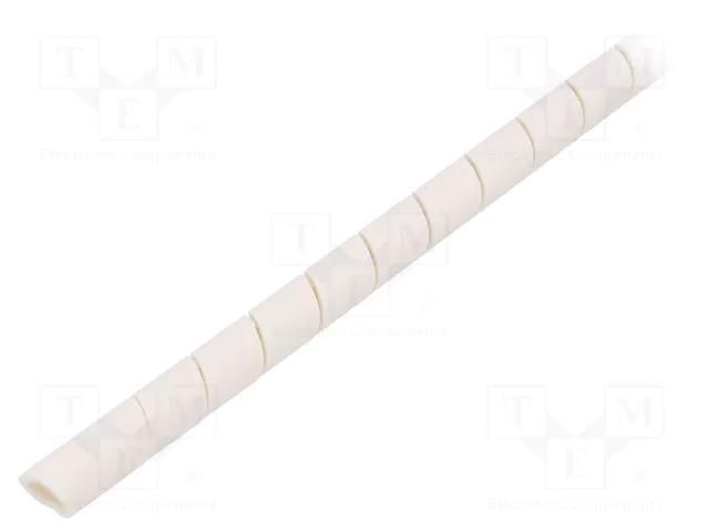 Spiral wrapping; ØBundle : 5÷20mm; PE-FR,polyetylene; white HELLERMANNTYTON SBPEFR4-PE-FR-WH