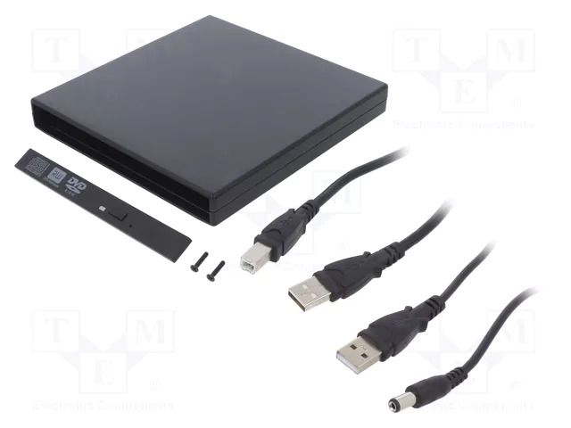 Optical Drive CD/DVD Enclosure; black; Features: PnP QOLTEC QOLTEC-51866