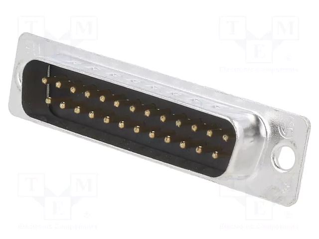 connector 25 Plug Solder Cup, Gold Flash TE Connectivity 5-747912-2