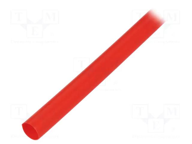 Heat shrink sleeve; glueless; 4: 1; 8mm; L: 1m; red; polyolefine RADPOL RCH1-8/2X1RD