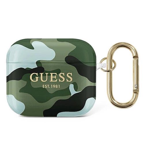 Guess GUA3UCAMA AirPods 3 cover green/khaki Camo Collection, Guess 3666339010133 3666339010133