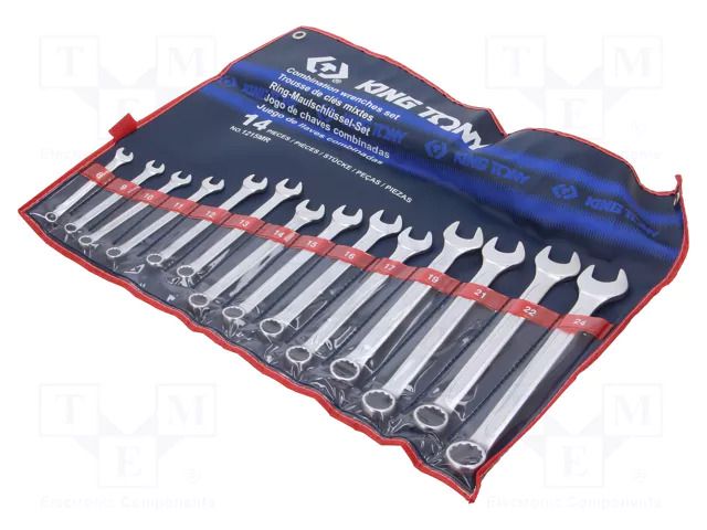 Wrench-set; combination spanner; 14pcs. KING TONY KT-1215MR
