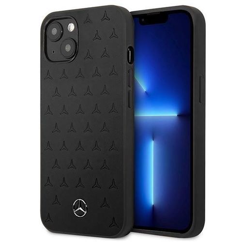 Mercedes MEHCP13SPSQBK iPhone 13 mini 5,4" czarny/black hardcase Leather Stars Pattern, Mercedes 3666339020576 3666339020576