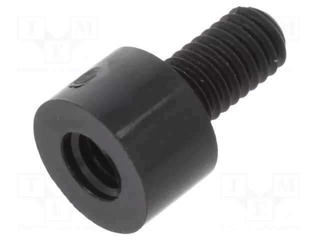 Screwed spacer sleeve; cylindrical; polyamide; M4; M4; 5mm; black DREMEC TFM-M4X5/DR287RD