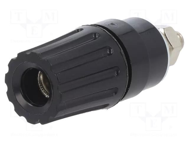 Connector: 4mm banana; socket; 35A; 30VAC; 60VDC; black; -25÷100°C HIRSCHMANN T&M PKI110SW