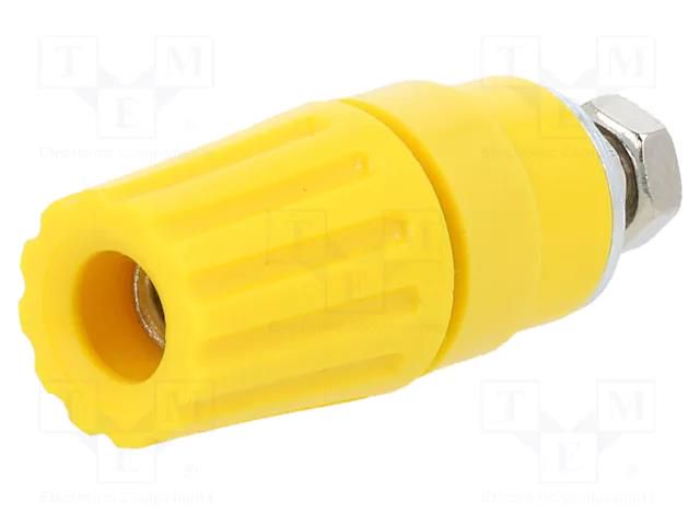 Connector: 4mm banana; socket; 35A; 30VAC; 60VDC; yellow; -25÷100°C HIRSCHMANN T&M PKI110GE