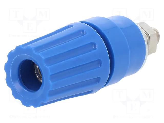 Connector: 4mm banana; socket; 35A; 30VAC; 60VDC; blue; -25÷100°C HIRSCHMANN T&M PKI110BL