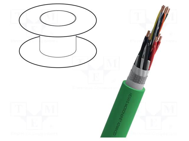 Wire: test lead cable; hybrid,MOTIONLINE® ADVANCED; green; PUR NEXANS 13-MYF21Z12P-V1