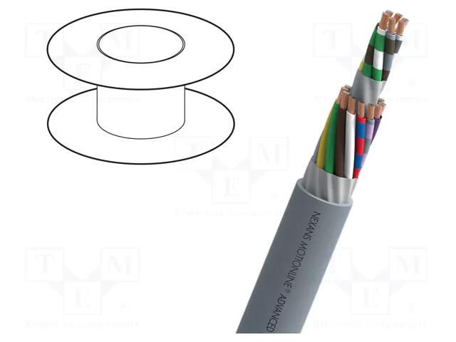 Wire; MOTIONLINE® ADVANCED; 8x0.34mm2; unshielded; 300V; Cu; grey NEXANS F103408E100