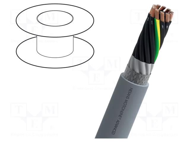 Wire; MOTIONLINE® ADVANCED; 4G0.5mm2; PVC; grey; 600V NEXANS Q105004T200