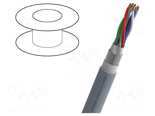 Wire; MOTIONLINE® ADVANCED; 4x2x0.34mm2; PVC; grey; 300V NEXANS Q203404E100