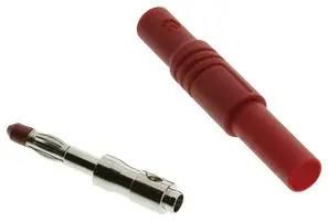 SAFETY PLUG, 24A, 4MM, CABLE, RED 934097101