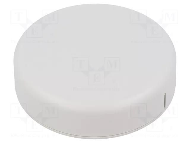 Enclosure: for alarms; Z: 20.3mm; ABS; grey; 1551SNAP; Ø: 80mm; IP30 HAMMOND HM-1551SNAP13GY