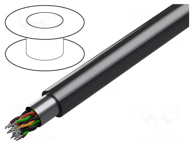 Wire; 9x2x24AWG; RS232; stranded; Cu; shielded,Al-PET foil; chrome BELDEN 9509.01152