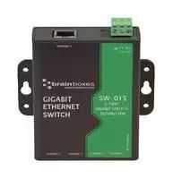 GIGABIT ENET SW, RJ45X5, DIN RAIL/WALL SW-015.