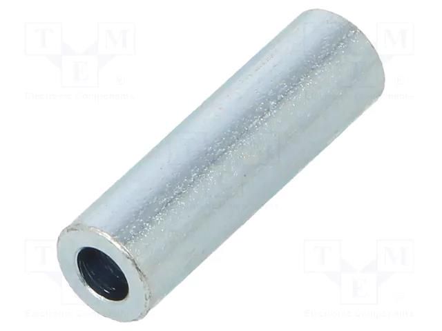 Spacer sleeve; 20mm; cylindrical; steel; zinc; Out.diam: 6mm DREMEC DR326/3.2X20