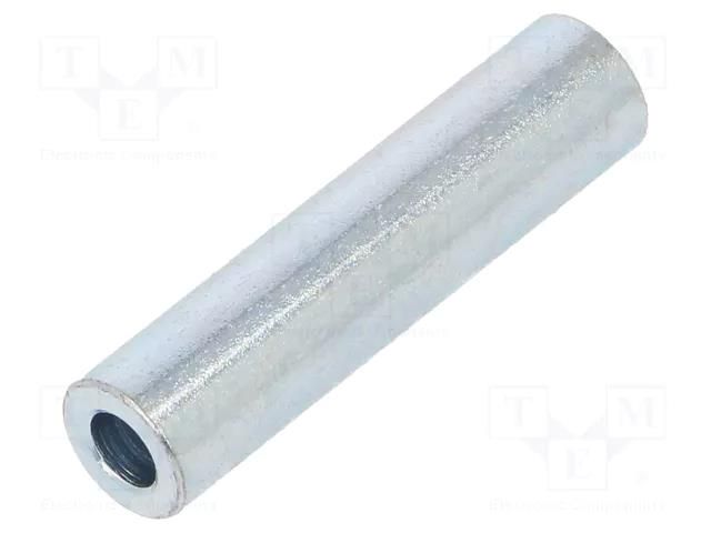 Spacer sleeve; 25mm; cylindrical; steel; zinc; Out.diam: 6mm DREMEC DR326/3.2X25