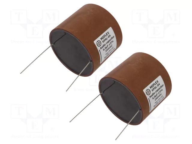Capacitor: aluminum-polypropylene-paper; 6uF; 250VDC; ±5%; THT MIFLEX KPAL04-6U/250