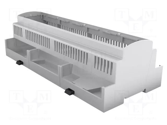 Enclosure: for DIN rail mounting; Y: 91mm; X: 213mm; Z: 62mm; grey ITALTRONIC IT-25.1202000.BL