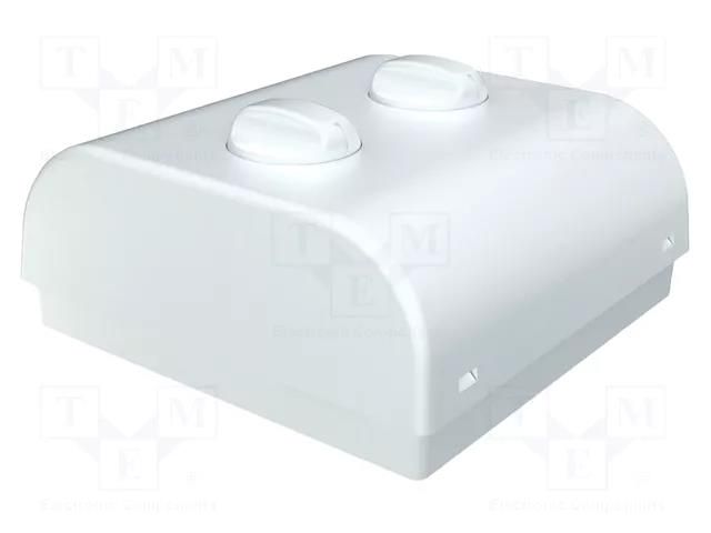 Enclosure: wall mounting; X: 80mm; Y: 80mm; Z: 33.3mm; ABS; white ITALTRONIC IT-61.6033003