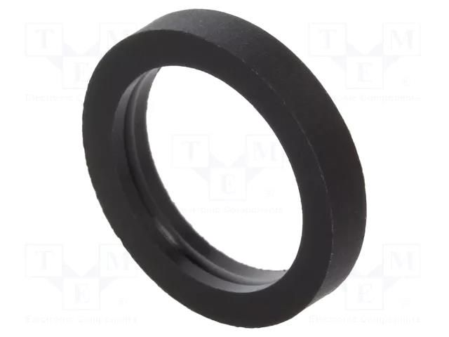 Spacer sleeve; cylindrical; polyamide; L: 2mm; Øout: 12mm; black DREMEC DR3812/9.1X2