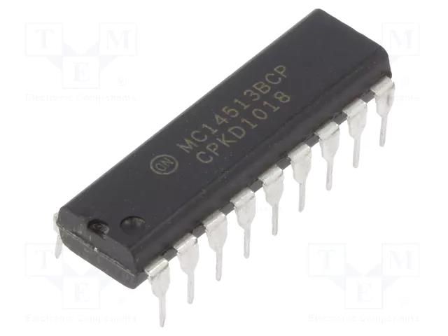 IC: digital; 4bit,BCD to 7-segment,decoder,driver,latch; Ch: 1 NTE Electronics NTE4513B