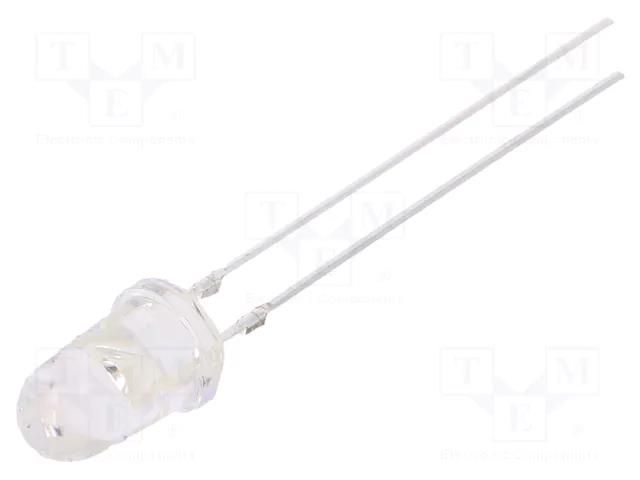 LED; 5mm; blue; 8000÷9000mcd; 8°; Front: convex; 2.9÷3.6VDC; bullet OPTOSUPPLY OSB5SA5201A