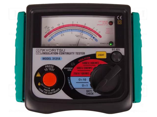 Meter: insulation resistance; analogue; 250V,500V,1kV; IP54 KYORITSU KEW3131A