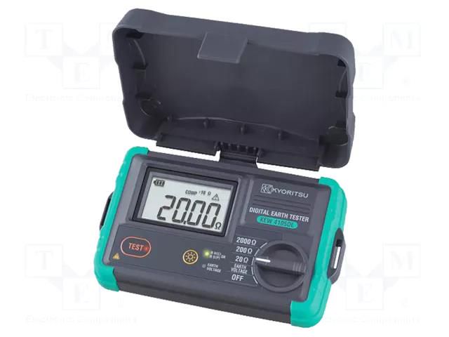 Meter: grounding resistance; LCD; 0÷2kΩ; VAC: 0÷300V; VDC: 0÷300V KYORITSU KEW4105DL