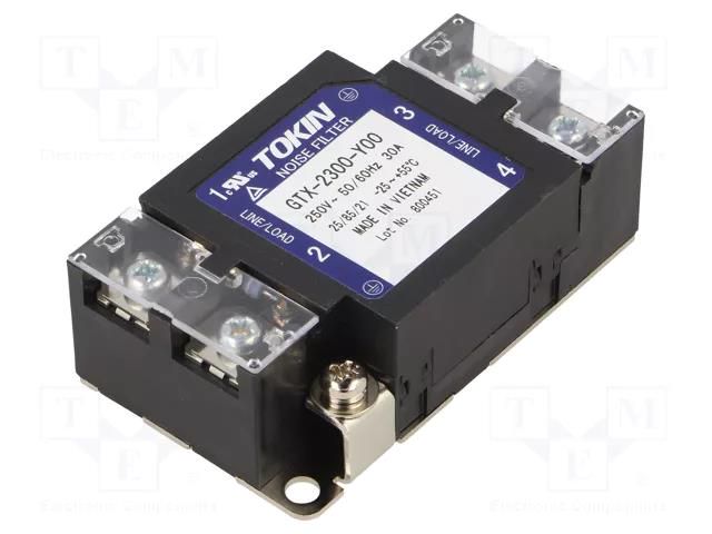 Filter: anti-interference; 250VAC; Ioper.max: 30A; Leads: screw KEMET GTX-2300-Y00