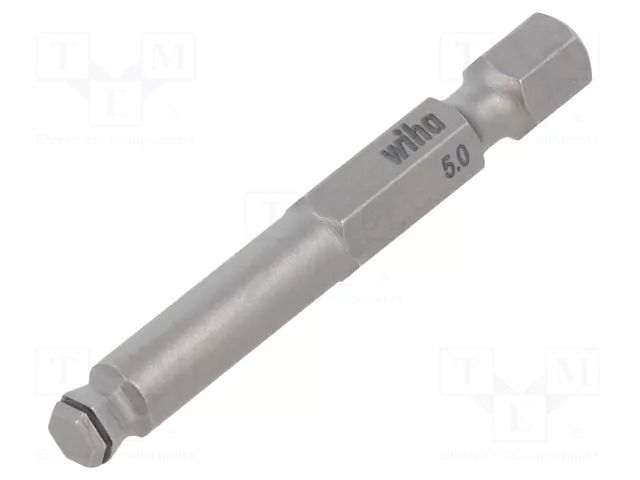 Screwdriver bit; hex key,spherical; HEX 5mm; 1/4"; PROFESSIONAL WIHA WIHA.25741
