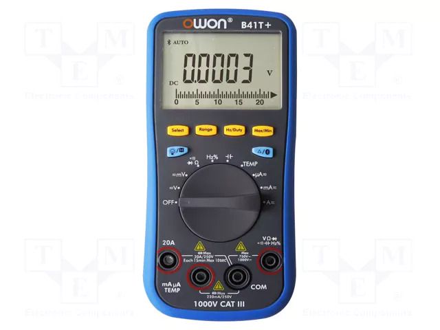 Digital multimeter; Bluetooth; LCD; 4,5 digit (22000); 3x/s OWON OWB41T+