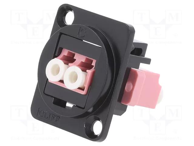 Connector: fiber optic; coupler; single mode duplex (SM); metal CLIFF CP30247MB