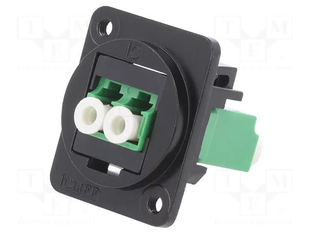 Connector: fiber optic; coupler; single mode duplex (SM); metal CLIFF CP30248M3B