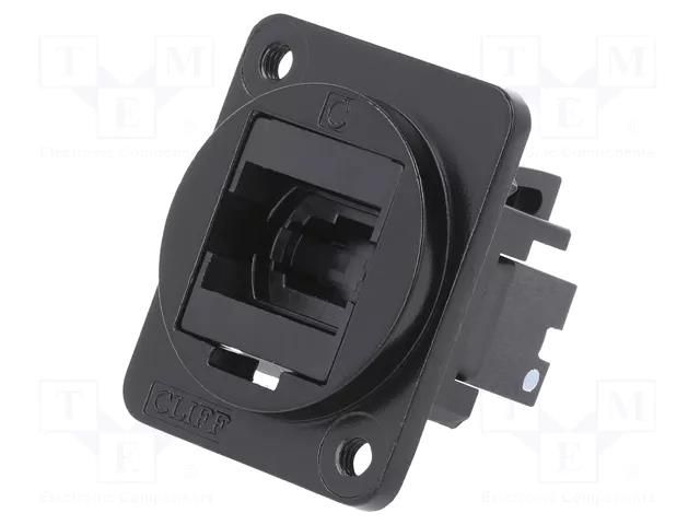 Connector: fiber optic; coupler; MTP,both sides; metal; FT CLIFF CP30245M3B