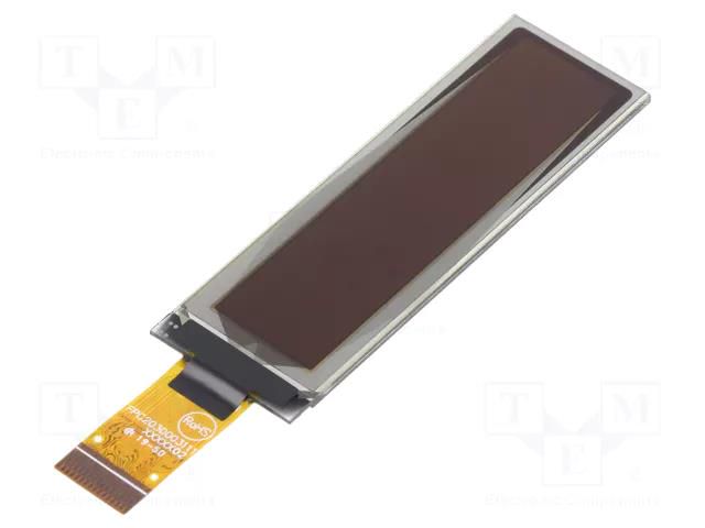 Display: OLED; graphical; 2.08"; 256x64; Dim: 60.5x19x1.6mm; white DISPLAY ELEKTRONIK DEP256064F-W