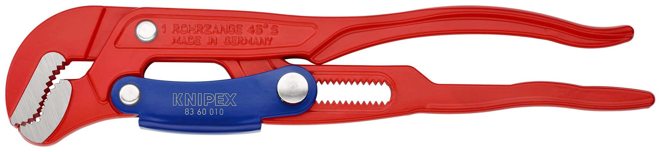 KNIPEX 83 60 010 Pipe Wrench S-Type with fast adjustment red powder-coated 330 mm 83 60 010 4003773075424