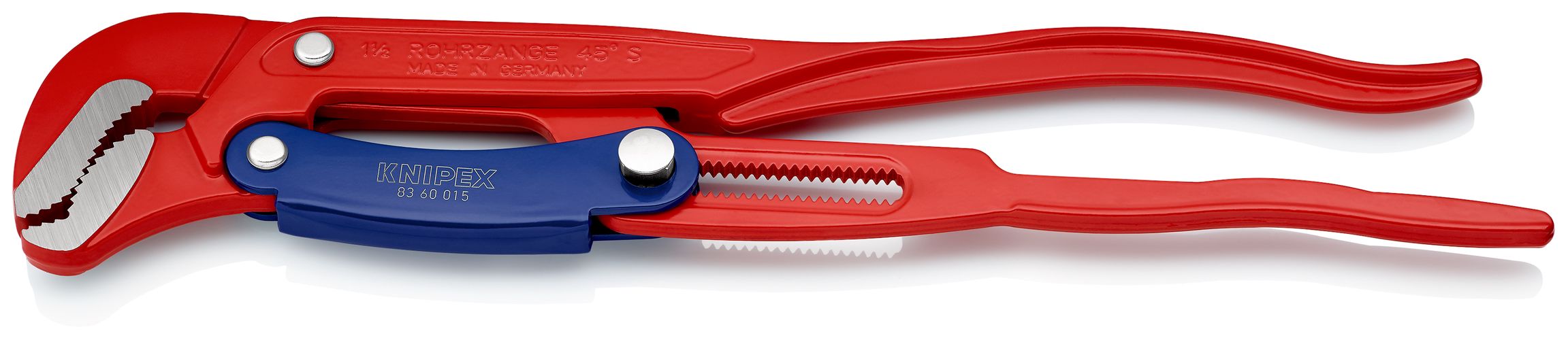 KNIPEX 83 60 015 Pipe Wrench S-Type with fast adjustment red powder-coated 420 mm 83 60 015 4003773075677