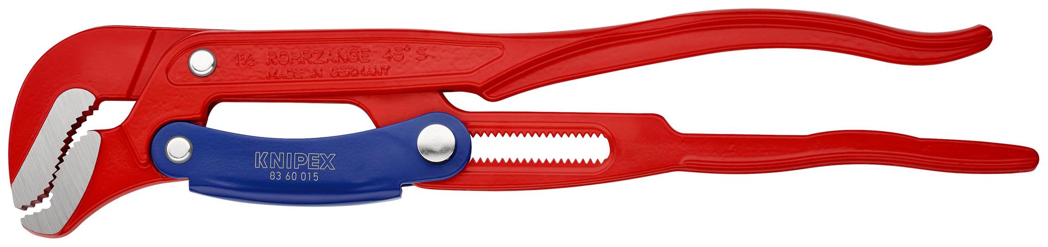 KNIPEX 83 60 015 Pipe Wrench S-Type with fast adjustment red powder-coated 420 mm 83 60 015 4003773075677