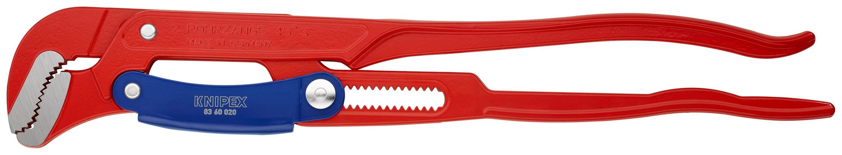 KNIPEX 83 60 020 Pipe Wrench S-Type with fast adjustment red powder-coated 560 mm 83 60 020 4003773078838