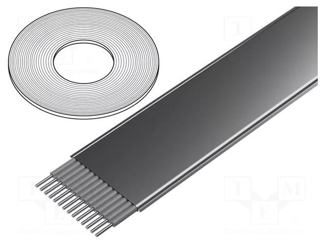 Wire: ribbon; 0.635mm; wire; Cu; Al foil; PO; silver; 30.5m; 20x30AWG 3M 7700-100-20