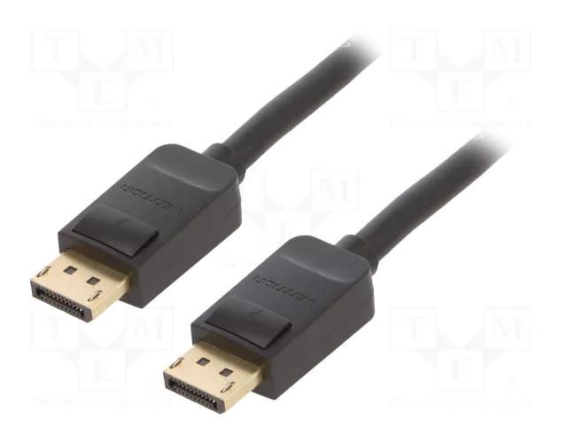 Cable; DisplayPort plug,both sides; PVC; Len: 1m; black VENTION HACBF