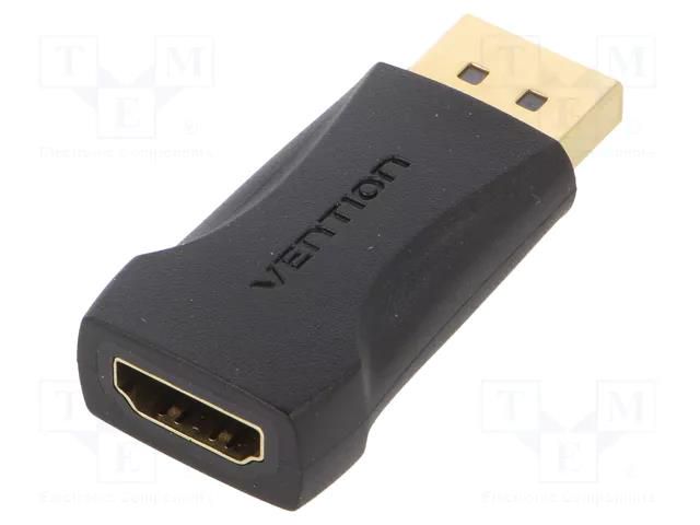 Adapter; DisplayPort plug,HDMI socket; black VENTION HBOB0