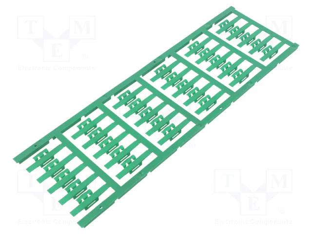 Markers; 2÷3.5mm; polyamide 66; green; -40÷100°C; snap fastener WEIDMÜLLER WM-1009110000